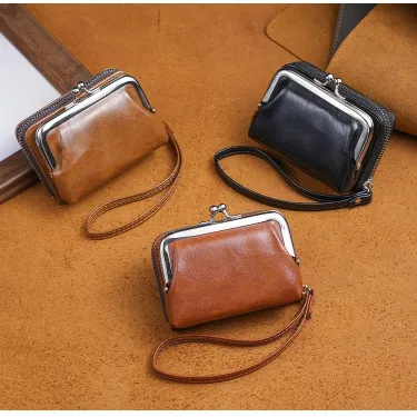 Vintage Separable Ladies Clutch Wallet With Card and Coin Holder